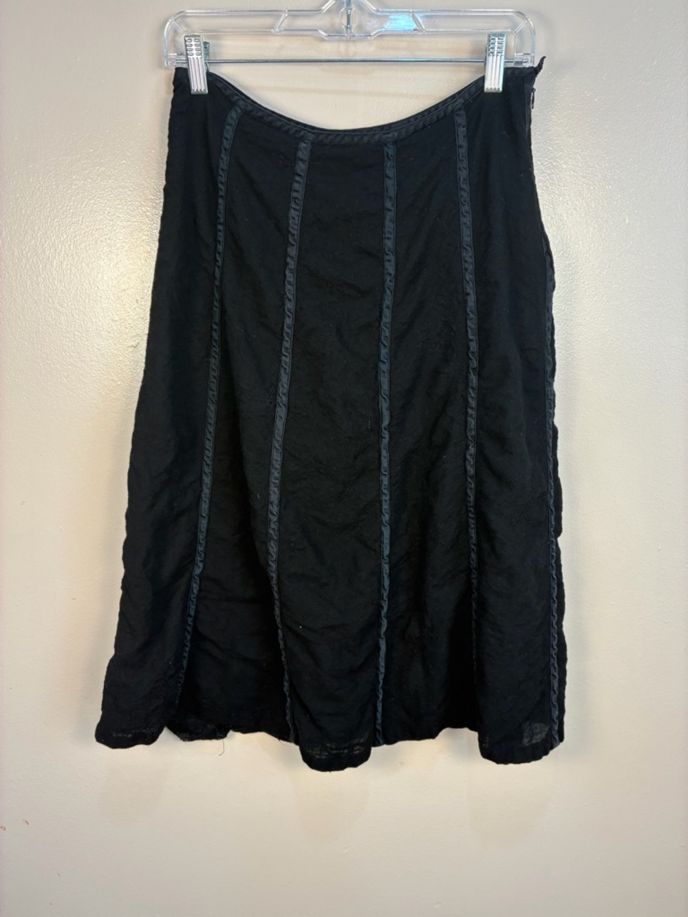 VTG Ralph Lauren Bergdorf Goodman Lightweight fine wool Panel Midi Skirt
